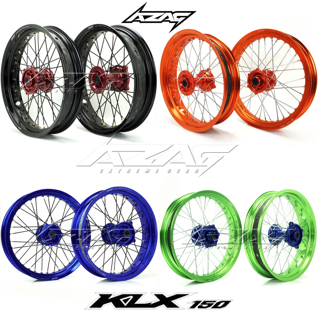 VELG SET SUPERMOTO KLX 150 SCARLET TROMOL CNC