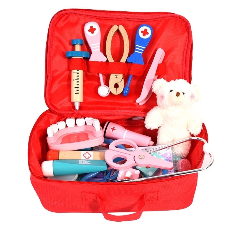 Mainan dokter gigi dentist toys wooden toys = - hadiah anak cewek cowok