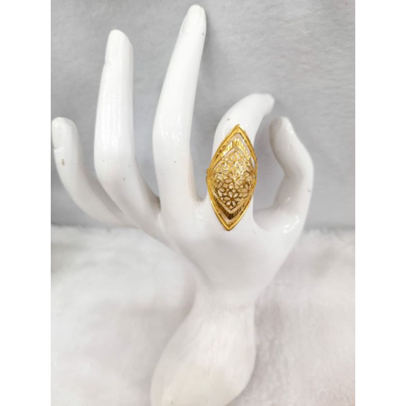 CC381M237M cincin emas dubai mekkah india arab antik emas kuning asli berat 2.600 no16 kadar 70%