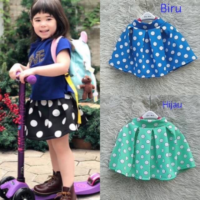 Rok bubble skirt anak perempuan usia 2-7 tahun bahan scuba nablfashion