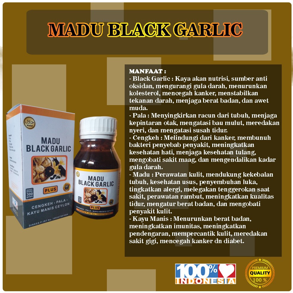 Madu Black Garlic Madu Bawang Hitam Plus