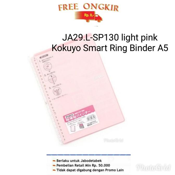 

[[COD]] JA29.L-SP130. KOKUYO SMART RING BINDER A5- LIGHT PINK TERLENGKAP Kode 804
