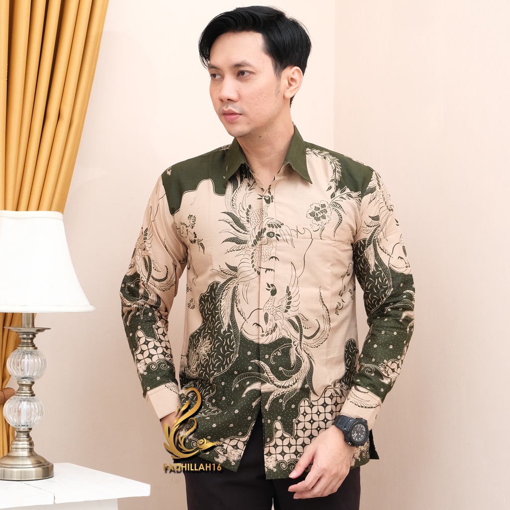 Kemeja Batik Pria Lengan Panjang Lapis Furing / Baju Batik Pria dewasa / Batik solo Original Moderen