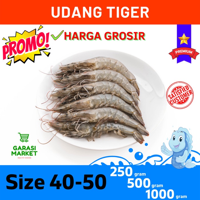 Udang Pancet Black Tiger / Udang Windu Segar Frozen Fresh 1Kg Super