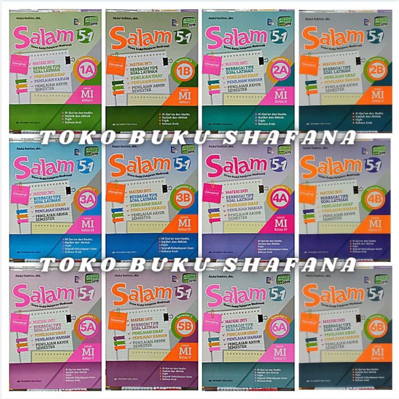 BUKU SALAM 1A 1B 2A 2B 3A 3B 4A 4B 5A 5B 6A 6B MI ERLANGGA KMA 2019 KELAS 1 2 3 4 5 6