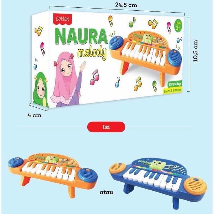 Mainan Alat Musik Piano Anak  - Mainan Edukasi Anak Piano Naura Melody