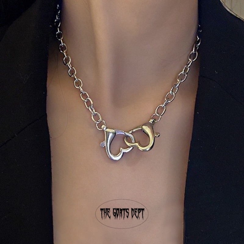 The Goats Dept - Love Hook Chain Necklace Original / tgd439 Kalung Pria Wanita Hook Hati Love Rantai