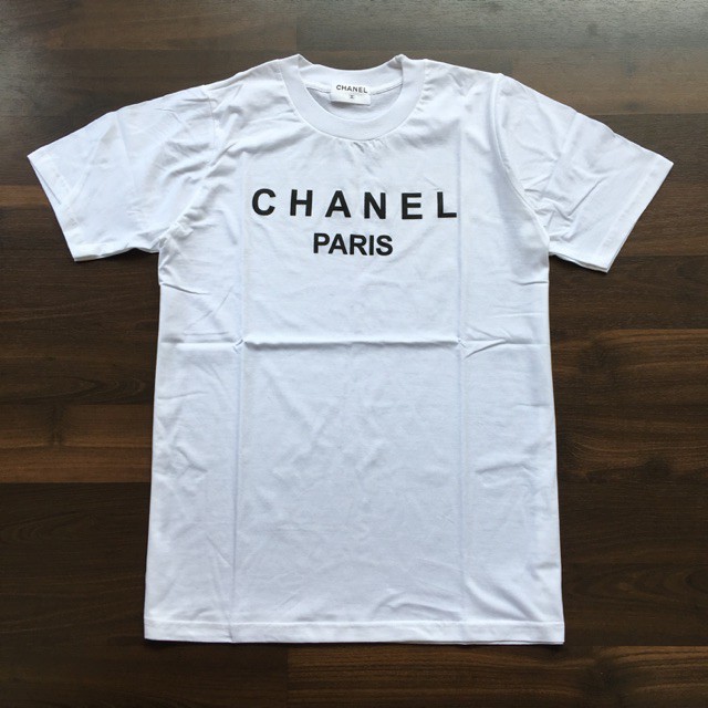 KAOS CHANEL PARIS LOGO PREMIUM PUTIH JSD KAOS PRIA MURAH SC