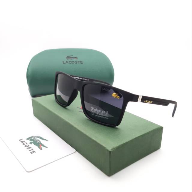 Kacamata Hitam / Sunglass Polarized LACOSTE Anti Uv Fullset