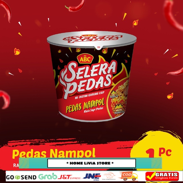 

ABC Mie Cup Selera Pedas Nampol 80 gr
