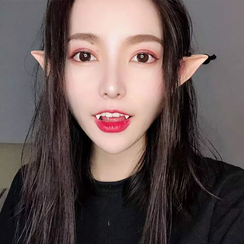 gigi taring palsu fake teeth mainan vampire dracula cosplay zombie serigala