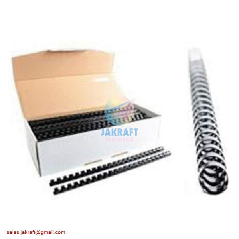 

(100 Pcs) Comb Spiral Plastik Jilid 6 mm 23 Lubang F4 Hitam 1/4 inch JOYKO RPC-23-6