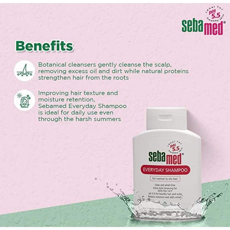 Sebamed Everyday Shampoo 200ml (Normal to Dry Hair and Scalp)