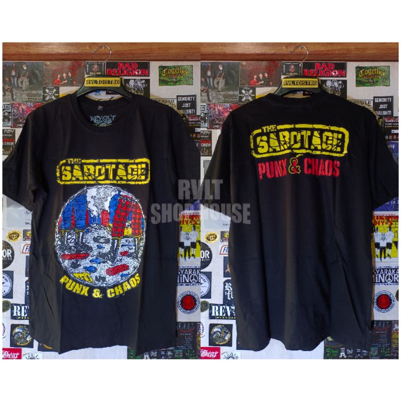Kaos Band The Sabotage - Punx & Chaos / Kaos Punk / T-shirt Punk / Kaos Distro
