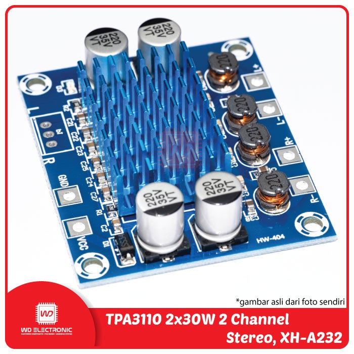 TPA3110 XH-A232 2x30W 2 Channel Digital Stereo Amplifier Board DC 8-26V 3A