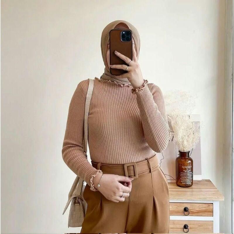 QF17/DAISY TURTLENECK KRIWIL/INNER RAJUT