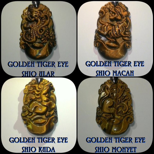 SERIES SHIO LIONTIN CURVING NATURAL GOLDEN TIGER EYE LIONTIN