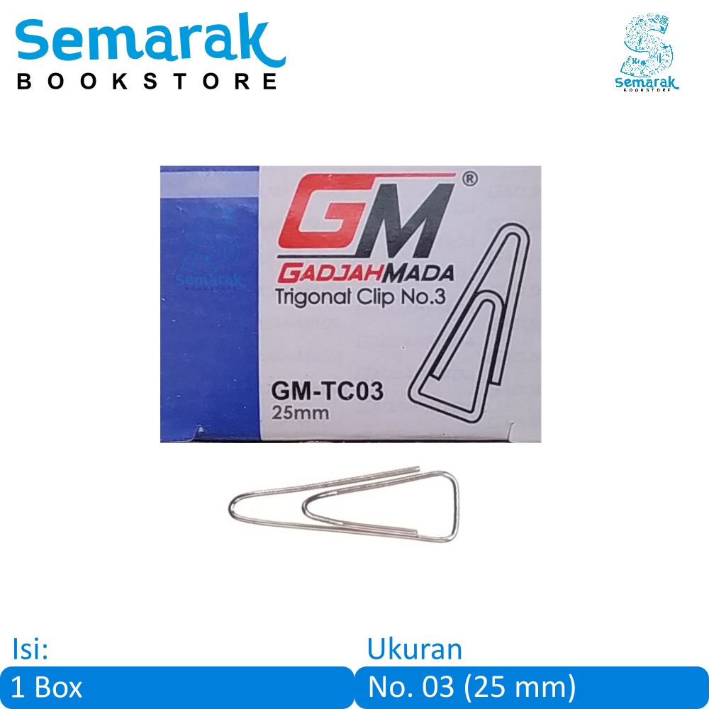 

Gadjah Mada GM-TC03 Trigonal Paper Clip No.3 [1 Box]