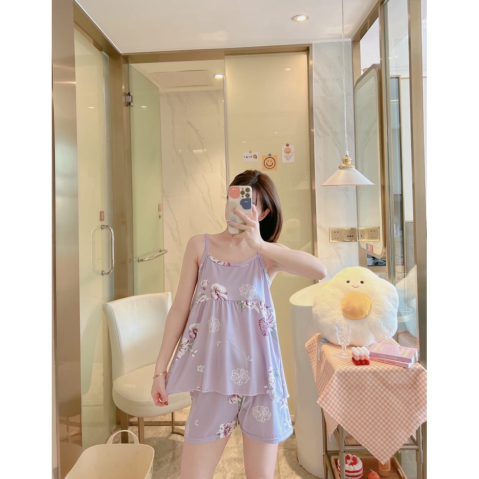 baju tidur tanktop tali wanita bahan spandex import-3.