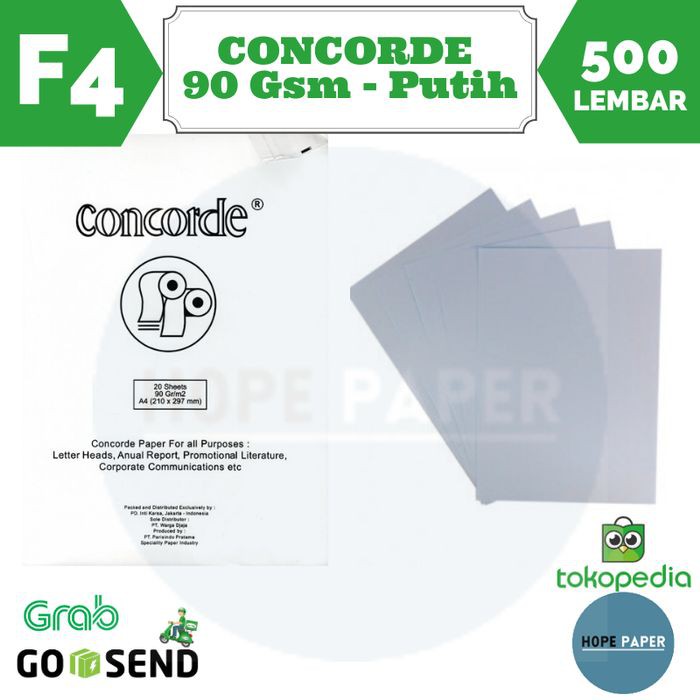 

Promo Kertas Concorde F4 90 Gsm isi 500 lembar - Putih / Kertas Surat Elegan