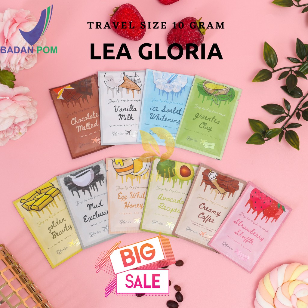 MASKER LEA GLORIA TRAVEL SIZE 10 GRAM BPOM