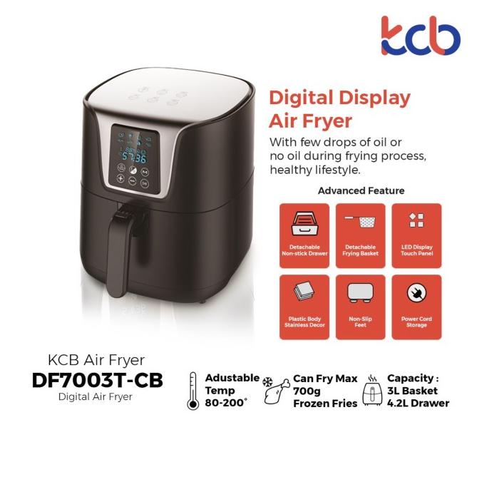 KCB Digital Air Fryer DF7003T-CB stok melimpah