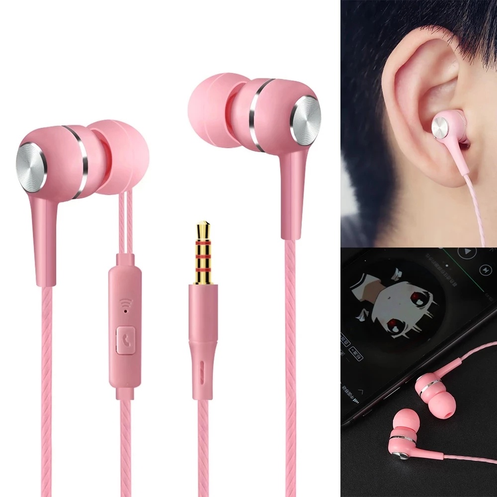 S12 Earphone in Ear Subwoofer Super Bass Dengan Kabel Jack 3.5mm + Mic Built-in