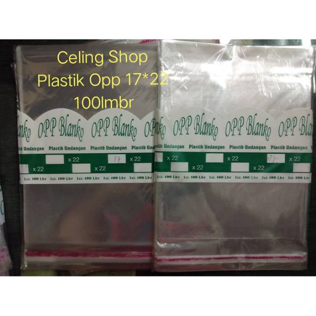 

plastik OPP bening UNDANGAN LEM SEGEL SOUVENIR kue serbaguna 17x22 isi 100lmbr