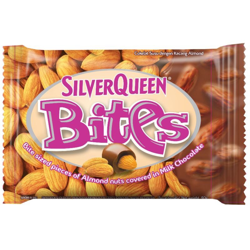 

SILVERQUEEN BITES DARK CHOCOLATE CASHEW ALMOND NUTS 40 GRAM