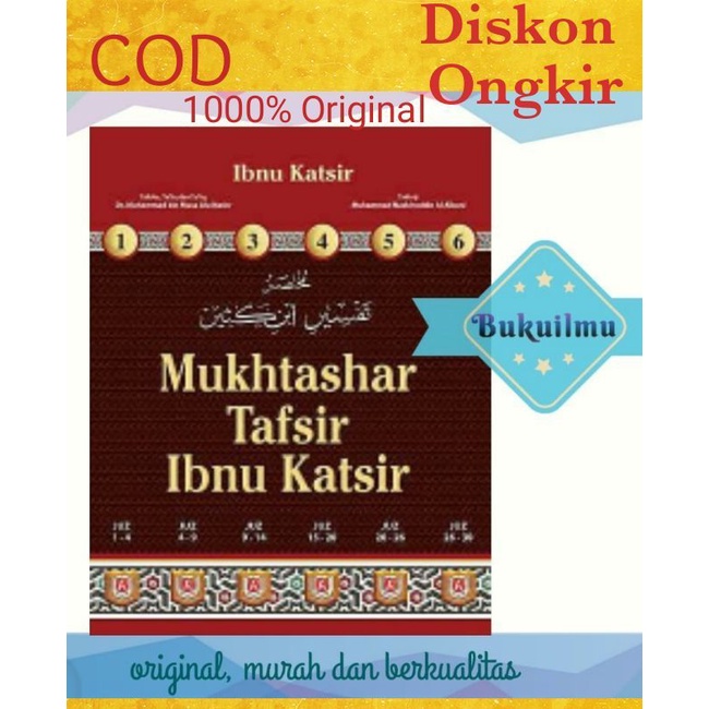 Buku Tafsir Al Quran Ringkasan Tafsir ibnu Katsir karya Imam Ibnu Katsir 30 Juz Lengkap Original