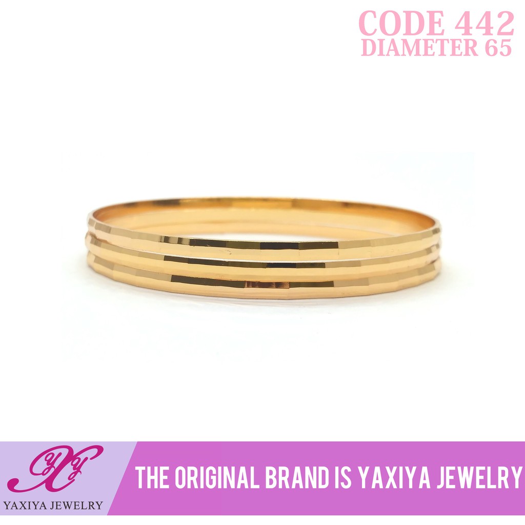 

Gelang keroncong set3 lapis emas perhiasan imitasi Yaxiya Jewelry 442