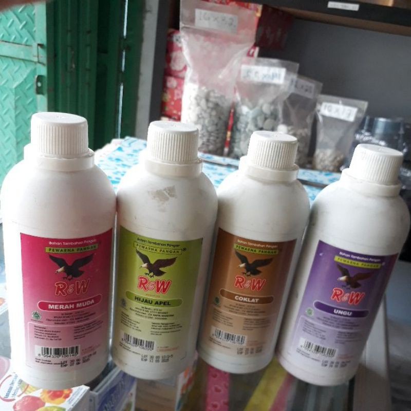 

Pewarna Makanan Rajawali R&W isi bersih 375 ml / Sumbo RW Rajawali 375 ml