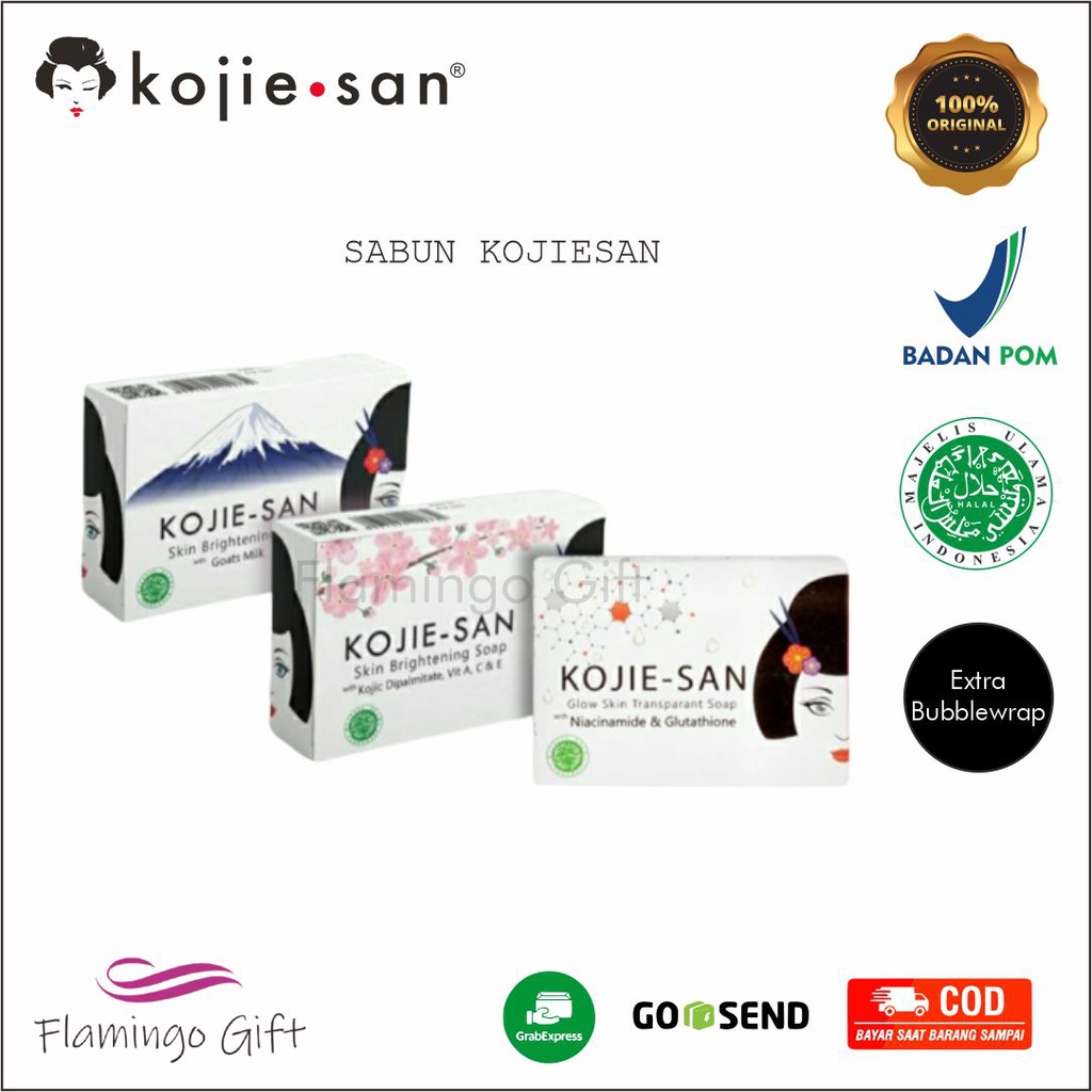 KOJIE SAN Brightening / Goats Milk / Glow Skin Transparant Soap Kojic Acip 65gr 100% original Resmi BPOM