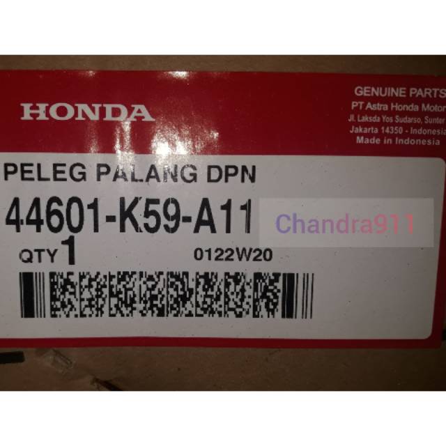 Velk velek pelek velg dpn depan vario 125 150 led old 2015 2016 2017 ori-ginal asli AHM