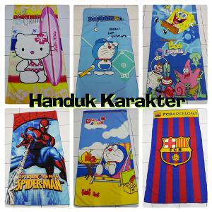 Handuk Karakter Uk 70x140cm/Handuk Anak Motif Doraemon Kitty MU DLL