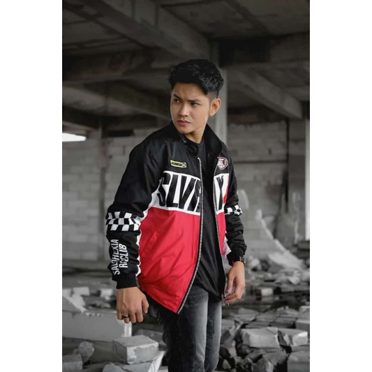 JAKET PRIA - JAKET BOMBER NASCAR - SALVIO HEXIA - JAKET HITAM -JAKET NASCAR - JAKET BOMBER - SALVIO 