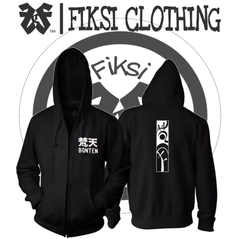 Jaket Sweater Hoodie Zipper Team Bonten Geng Tokyo Revengers - Fiksi Clothing
