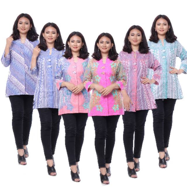 ATASAN BATIK WANITA MODERN-ATASAN BATIK PEKALONGAN- BAJU BATIK ATASAN WANITA