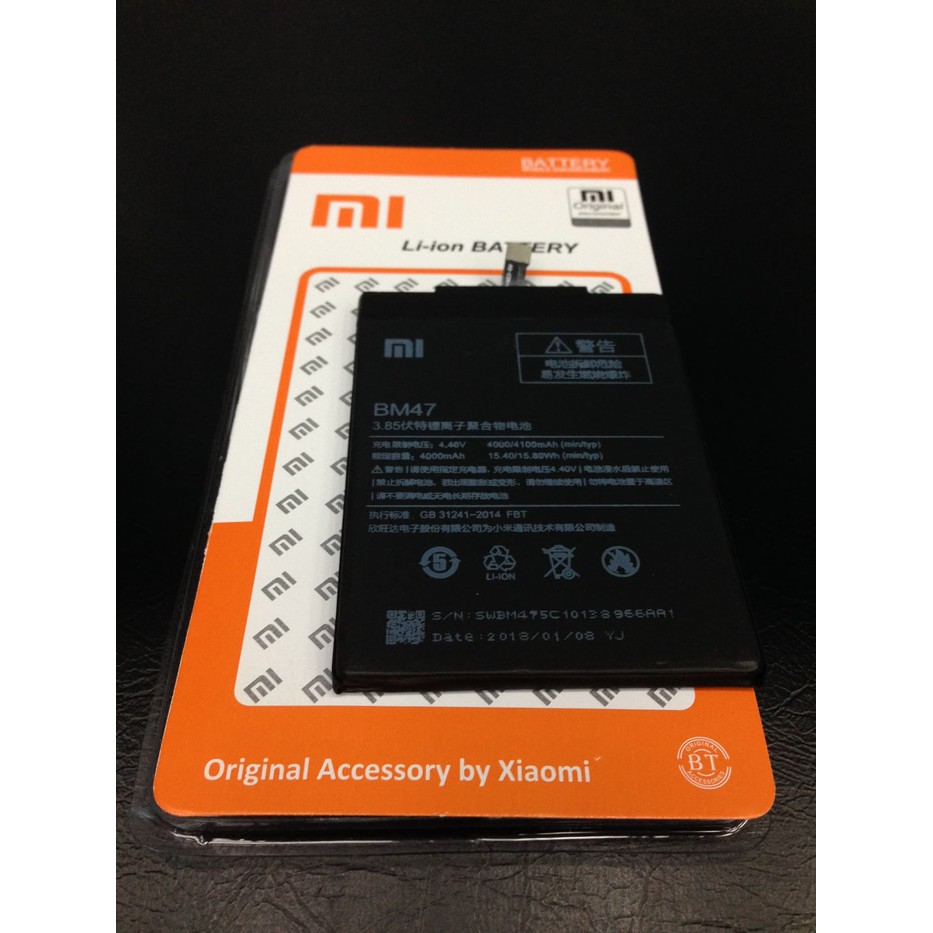 [termurah] Baterai Tanam Soket Xiaomi Redmi 3 atau Redmi 4x Bm47 4000Mah Ori