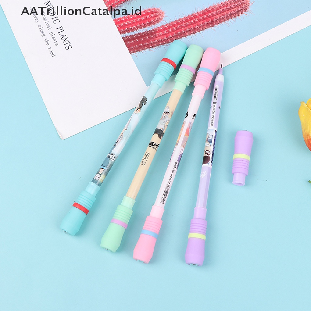 (AATrillionCatalpa) 1pc Mainan Pensil Putar Motif Kartun Lucu Untuk Perlengkapan Sekolah