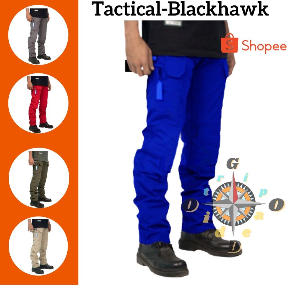 [550] Goodtripidea Celana Panjang Tactical Blackhawk Celana Pria Cargo Outdoor Celana Kerja Jumbo Ce