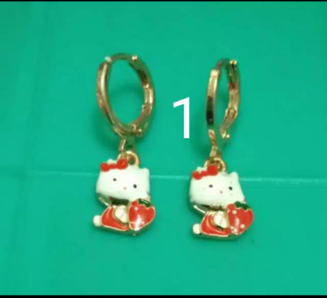 Anting anak-anak hello Kitty xuping harga murah minimal beli 2 pasang yah sis and bro