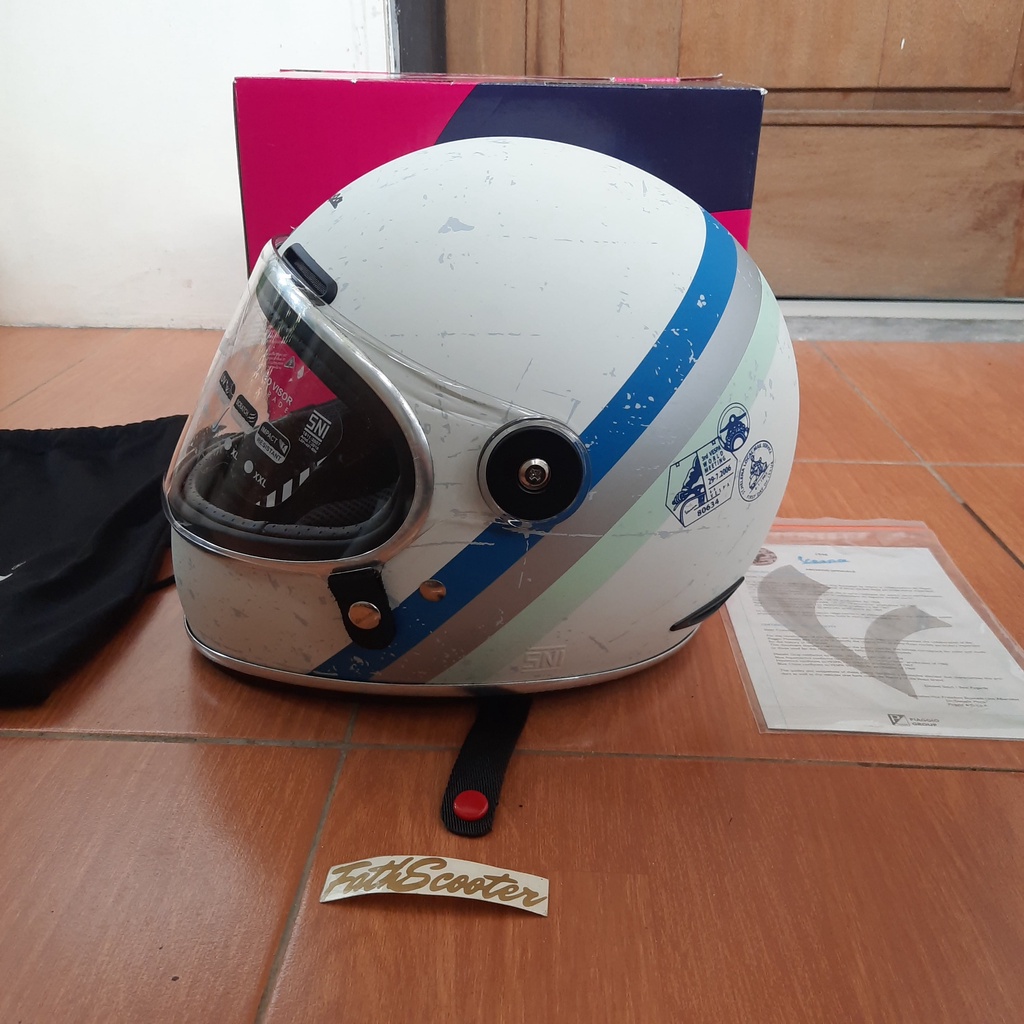 Helm / Helmet Vespa Full Face Heritage Bianco Original