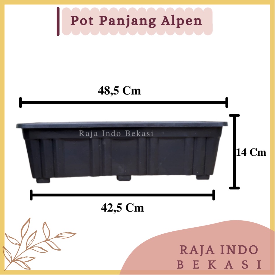 Pot Panjang Alpen 50 Hitam Pot Bunga Segi Panjang 50cm 70cm Pot Panjang Hw Highway High Way 55 Pot Panjang Plastik Putih Murah Gantung - Pot Panjang 50