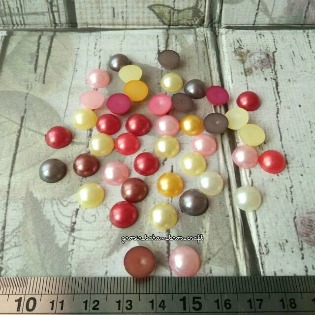 Mutiara Belah Warna / mutbel warna (+- 96 pcs)