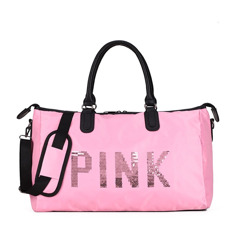 TFT AX200237 92898 AX898 KZ2373 T32 (1 KG MUAT 2) Tas Traval Lipat Untuk Gym Fitness Aerobic Tas Olahraga Duffel Bag Anti Air Tas pink shabby stabby Blink Manik PINK