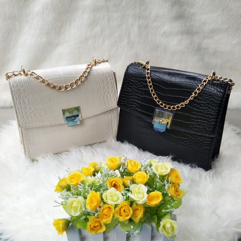 Tas Wanita Zara Croco Original Import Tas Selempang New