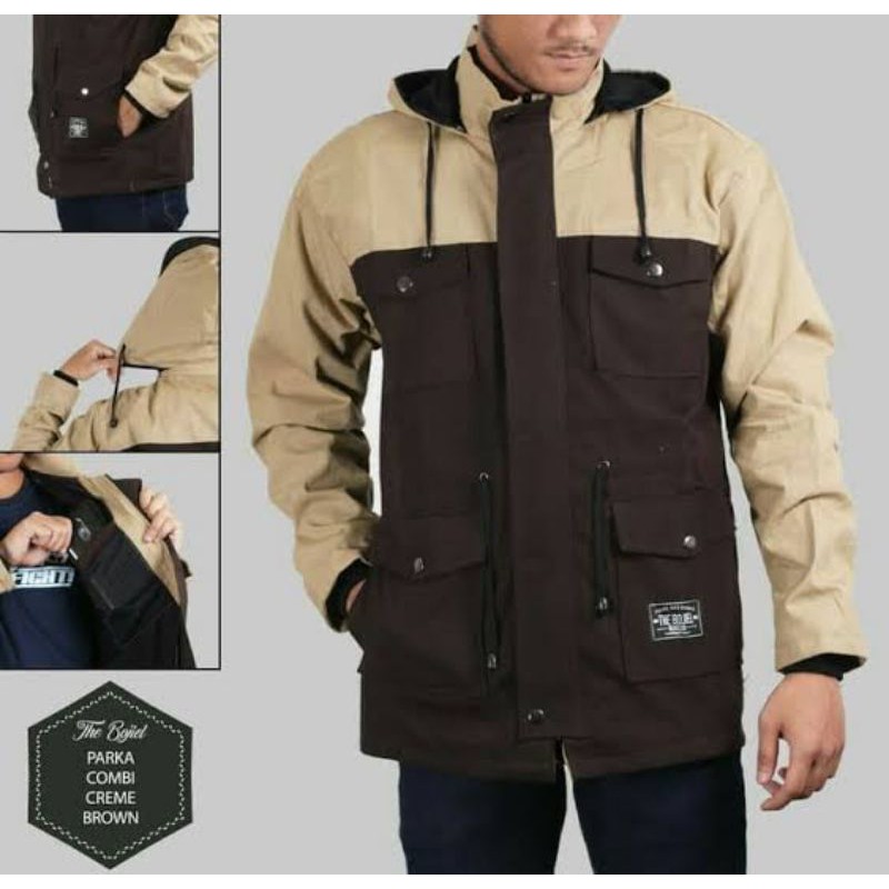 Jaket Parka Kombinasi Jacket Parka Loreng Semi Parka Premium
