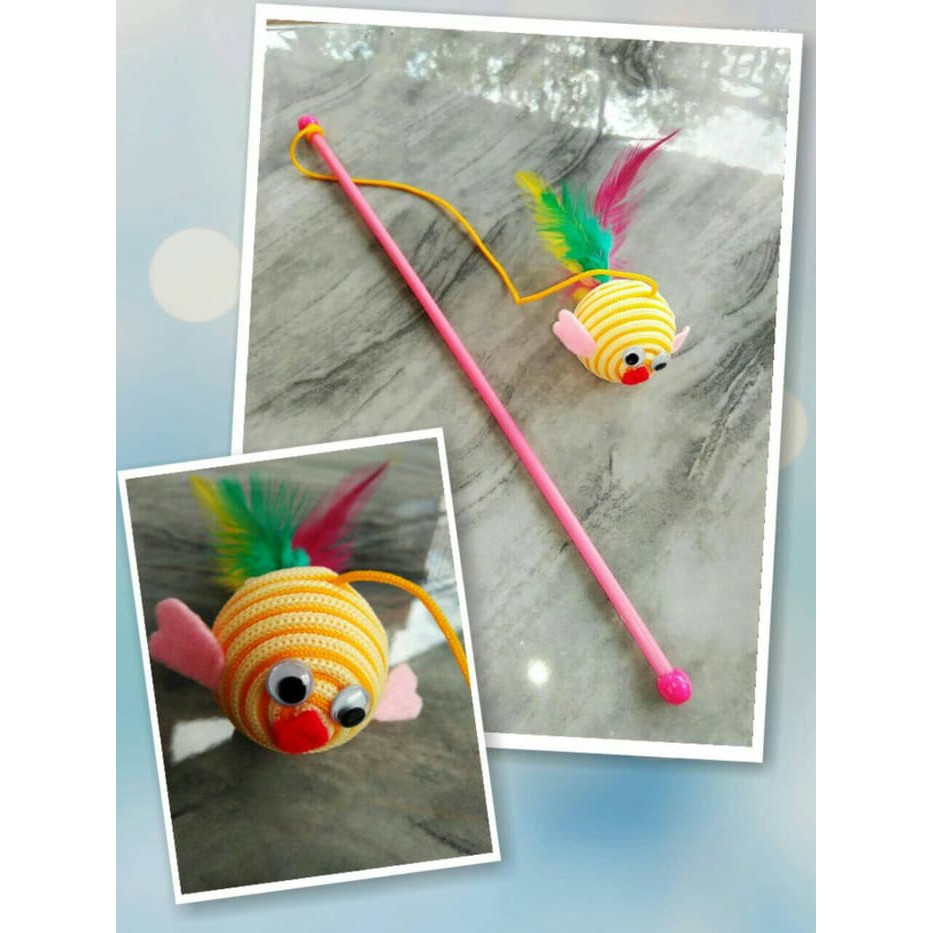 Promo Cat Toys Stick Ikan / Mainan Kucing Murah