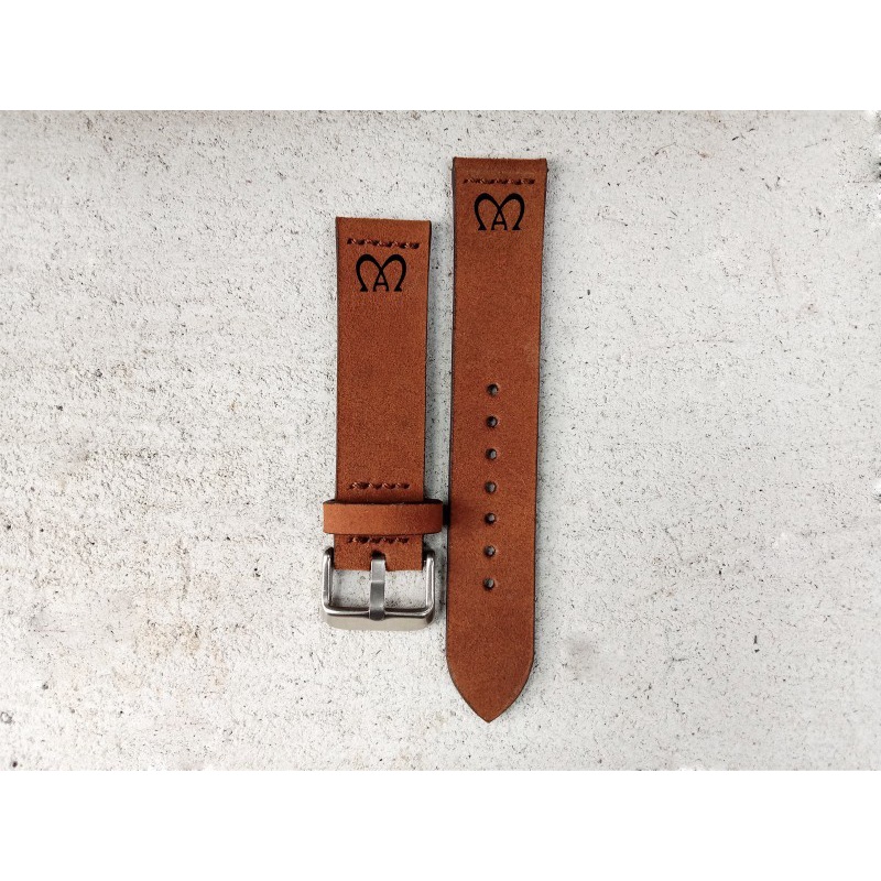 Tali Jam Selapis Asli Kulit Crazy Horse Coksu Logo Mirage Garansi 1